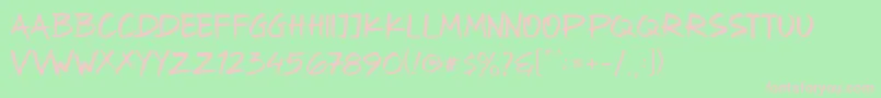 Oyget Font – Pink Fonts on Green Background