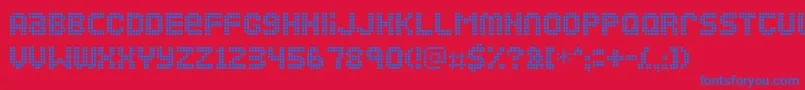 Ozone Font – Blue Fonts on Red Background