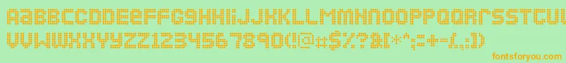Ozone Font – Orange Fonts on Green Background