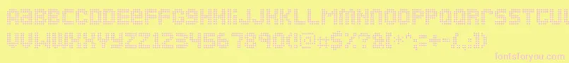 Ozone Font – Pink Fonts on Yellow Background