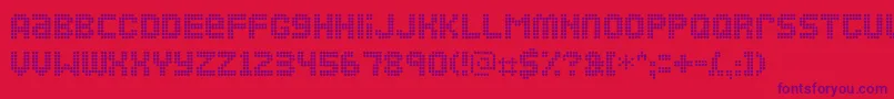 Ozone Font – Purple Fonts on Red Background