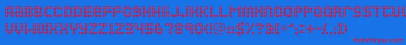 Ozone Font – Red Fonts on Blue Background