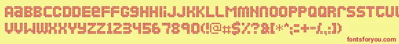 Ozone Font – Red Fonts on Yellow Background