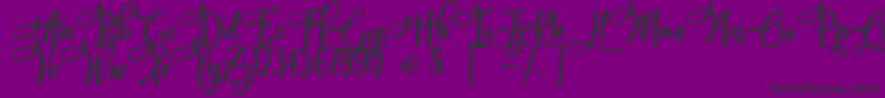 Pacific Again Font – Black Fonts on Purple Background