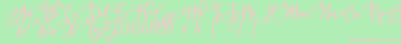Шрифт Pacific Again – розовые шрифты на зелёном фоне
