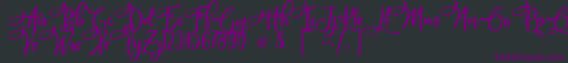 Шрифт Pacific Again – фиолетовые шрифты на чёрном фоне