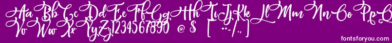 Pacific Again Font – White Fonts on Purple Background
