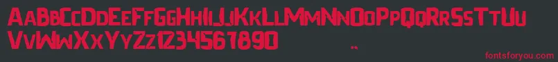 pacifica Font – Red Fonts on Black Background