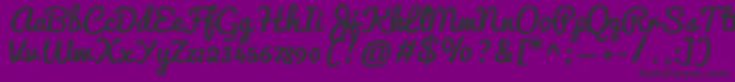 Pacifico Font – Black Fonts on Purple Background