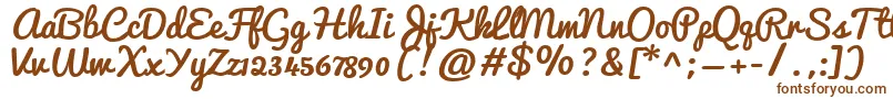 Шрифт Pacifico – коричневые шрифты на белом фоне