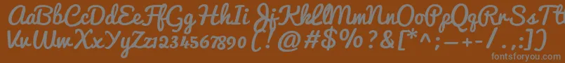 Pacifico Font – Gray Fonts on Brown Background