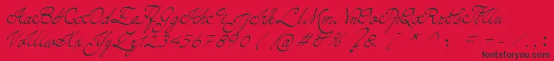 Pada Font – Black Fonts on Red Background