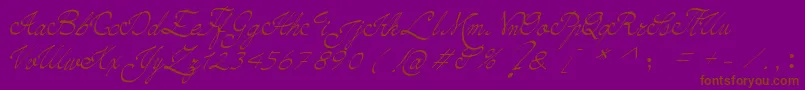 Pada-Schriftart – Braune Schriften auf violettem Hintergrund