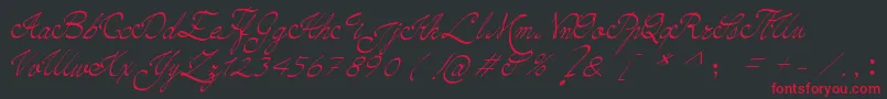 Pada Font – Red Fonts on Black Background