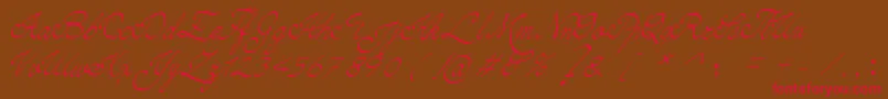 Pada Font – Red Fonts on Brown Background