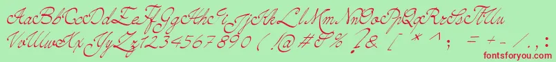 Pada Font – Red Fonts on Green Background