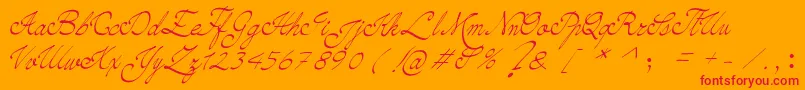 Pada Font – Red Fonts on Orange Background