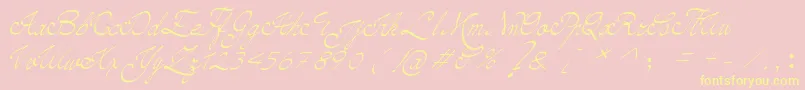Pada Font – Yellow Fonts on Pink Background