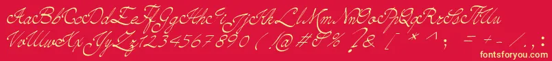 Pada Font – Yellow Fonts on Red Background