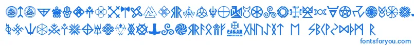 Шрифт Pagan Symbols – синие шрифты