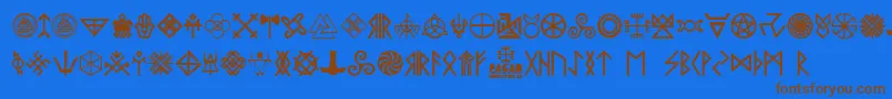 Más sobre la fuente Pagan Symbols fuente Pagan Symbols – Fuentes Marrones Sobre Fondo Azul