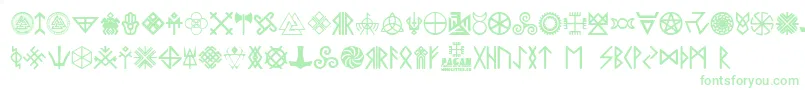 フォントPagan Symbols – 緑のフォント