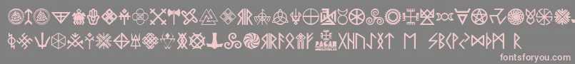 Más sobre la fuente Pagan Symbols fuente Pagan Symbols – Fuentes Rosadas Sobre Fondo Gris