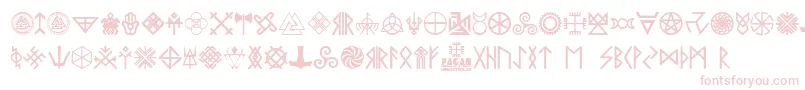Więcej informacji o czcionce Pagan Symbols Czcionka Pagan Symbols – różowe czcionki