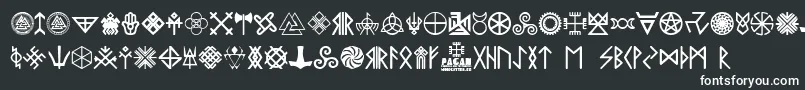 Шрифт Pagan Symbols – белые шрифты