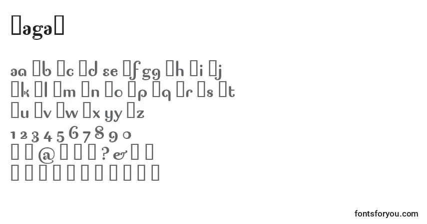 Czcionka PAGAP    (136389) – alfabet, cyfry, specjalne znaki