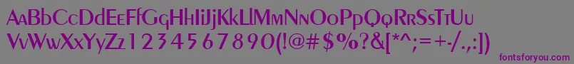 MooreMary Font – Purple Fonts on Gray Background