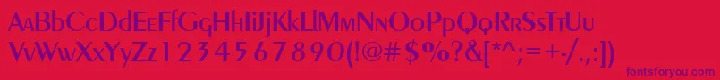 MooreMary Font – Purple Fonts on Red Background