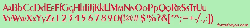 MooreMary Font – Red Fonts on Green Background