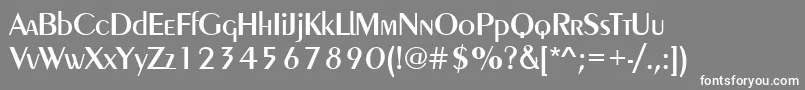 MooreMary Font – White Fonts on Gray Background