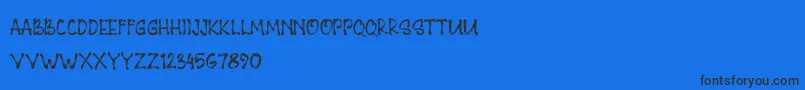 フォントPAGEONE DEMO – 黒い文字の青い背景