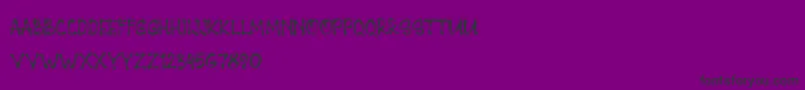 PAGEONE DEMO-fontti – mustat fontit violetilla taustalla