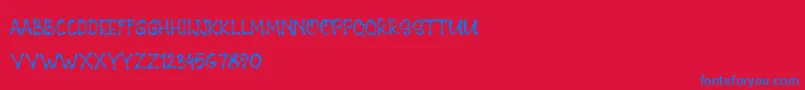 PAGEONE DEMO Font – Blue Fonts on Red Background