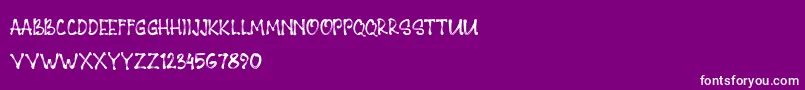 Шрифт PAGEONE DEMO – белые шрифты на фиолетовом фоне