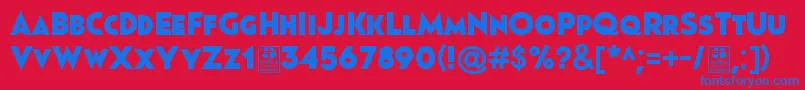 Pages Grotesque Black Demo Font – Blue Fonts on Red Background