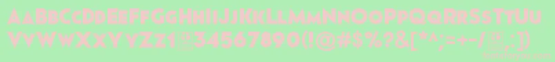 Pages Grotesque Black Demo Font – Pink Fonts on Green Background