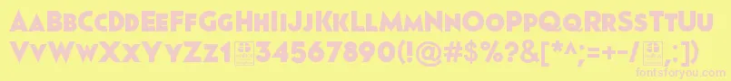 Pages Grotesque Black Demo Font – Pink Fonts on Yellow Background