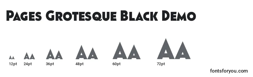 Pages Grotesque Black Demo Font Sizes