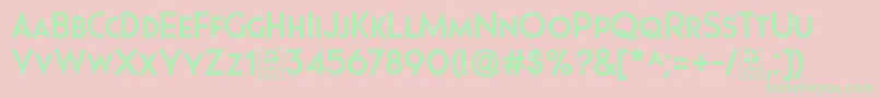 フォントPages Grotesque Bold Demo – ピンクの背景に緑の文字