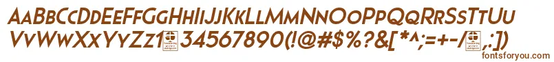 フォントPages Grotesque Bold Italic Demo – 白い背景に茶色のフォント