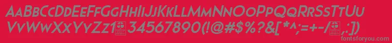 fuente Pages Grotesque Bold Italic Demo – Fuentes Grises Sobre Fondo Rojo