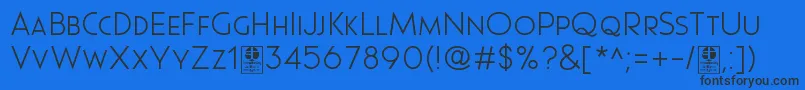 Pages Grotesque Light Demo Font – Black Fonts on Blue Background