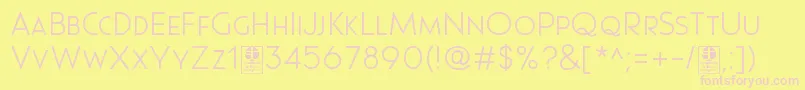 Pages Grotesque Light Demo Font – Pink Fonts on Yellow Background