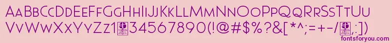 Pages Grotesque Light Demo Font – Purple Fonts on Pink Background