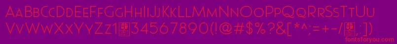 Pages Grotesque Light Demo Font – Red Fonts on Purple Background