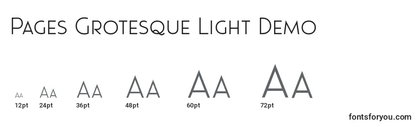 Pages Grotesque Light Demo Font Sizes